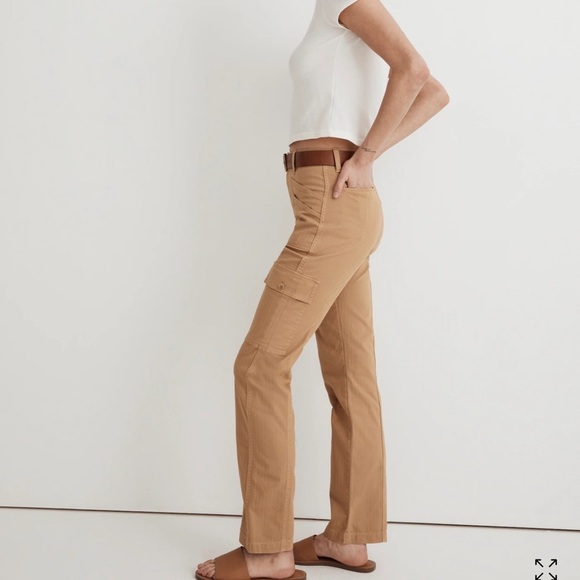 Madewell The Garment-Dyed '90s Straight Cargo Pant Sand Dune 23 - Picture 3 of 8